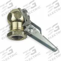 WESTWARD Clip-on Ball Foot Air Chuck: Heavy-Duty Tire Chucks, Ball Foot Lock-On, Single Head, FNPT (MPN 2HKY3). Key specifications — Material: Steel; Thread Standard: FNPT; Thread Size: 1/4 in; Application: Checking Tire Pressure; Color: Silver; Brand: WESTWARD.