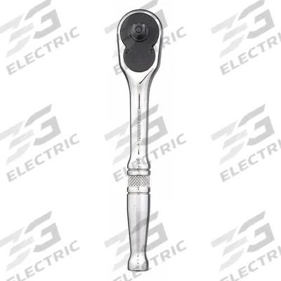 WESTWARD Hand Ratchet: Pear, Reversible, 5 1/2 in Overall Lg, Chrome - Standard-Head Ratchets
