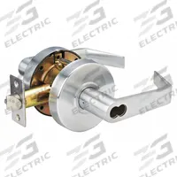 MASTER LOCK Door Lockset: Classroom Lever Locksets, Chrome, SFIC (MPN SLCICCR26D). Key specifications — Ligature Resistance: Not Ligature-Resistant; Brand: MASTER LOCK; Visual Indicator Message: No Message; Lockset Style: SLC Angled; ADA Compliant: No; Finish: Satin Chromium-Plated : Zinc.