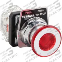 DAYTON Mushroom Head Push Button: Non-Illuminated, Mushroom Head Profile, Metallic, 30 mm, 1NO/1NC (MPN 30G464). Key specifications — Brand: DAYTON; Action: Maintained/Maintained; Series: Dayton; Terminal Connection: Pressure Plate; Push Button Material Type: Metallic.