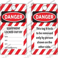 ELECTROMARK Danger Tag: Danger, Locked Out Device, Write-On Surface, English, Danger, Tag, White (MPN Y604111)
