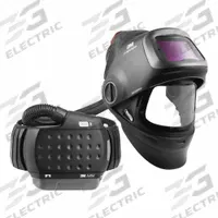 3M Welding Helmet: Auto-Darkening, Black, 3/8 - 14, 2.8 in x 4.2 in, Digital, Grind Mode, Ratchet (MPN 46-1101-30VC). Key specifications — Color: Black; Suspension Adjustment Type: Ratchet; Series: G5; Graphics: None; Viewing Area: 2.8 in x 4.2 in; Brand: 3M; Grind Mode: Yes; Helmet Material: PPA.