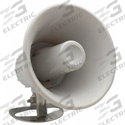 STANDARD HORIZON Round Speaker Horn: Powered, 4 ohm Impedance, 8 in Overall Wd - Horn Speakers