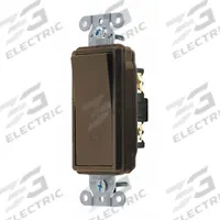 HUBBELL Wall Switch: Rocker Switch, 4-Way, Maintained, Brown, 120/277V AC, 20 A (MPN DS420). Key specifications — Illuminated: No; Voltage Rating: 120/277V AC.