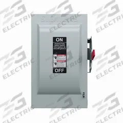 SIEMENS Safety Switch: Fusible, 100 A, Single or Three Phase, 240V AC, Galvanized Steel, Indoor (MPN GF323NA). Key specifications — Brand: SIEMENS.