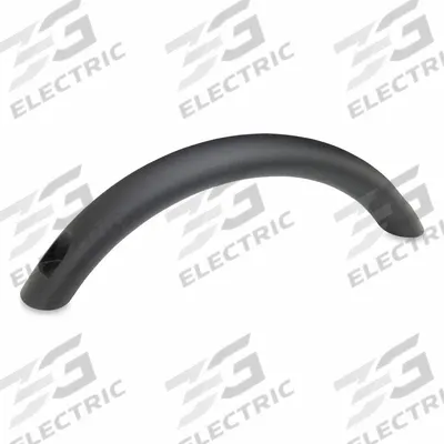 JW WINCO Pull Handle: Unthreaded Holes, Aluminum, Black - Load-Rated Arched Pull Handles