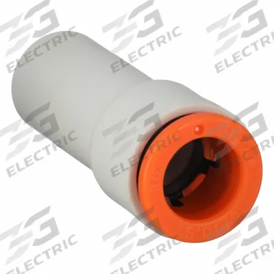 SMC Push-Fit Adapter Fitting: 3/8 in OD x 1/2 in OD Size, Push-to-Connect x Push-to-Connect - Polybutylene & Brass Tube Fittings