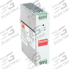 DAYTON DC Power Supply: DIN Rail, 80 W Output Power - Rated, 3.3 A Current - Output, Single Phase (MPN 33NT11). Key specifications — attr1044898: Single; attr1044874: Metal; attr1044879: 90 to 264V AC; attr211400: DAYTON.