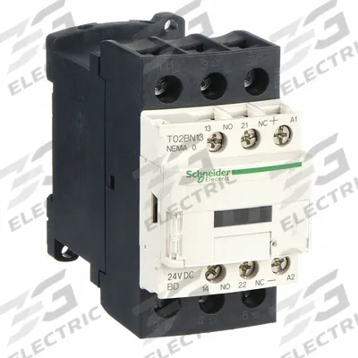 SCHNEIDER Magnetic Contactor: Non-Reversing, 3 Poles, NEMA Size 0, 18 A - Non-Reversing NEMA Contactors