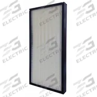 GRAINGER Minipleat Air Filter: 24 in x 24 in x 4 in, Synthetic, Plastic, Single Header, MERV 13 (MPN 2GFE7). Key specifications — Brand: GRAINGER; Frame or Header Material: Plastic; Media Material: Synthetic.
