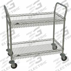 METRO Wire Shelf Utility Cart: 375 lb, 2 Shelf, 36 in L x 18 in W x 38 in H Dim, Silver, Flat (MPN H3C-2,CC9744A-4,2,4LD-4). Key specifications — Shelf Orientation: Flat; Caster/Wheel Configuration: (4) Swivel; Finish: Chrome; Brand: METRO.