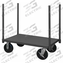 APPROVED VENDOR Platform Truck: 3,600 lb, 48 in L x 24 in W x 11 1/8 in H Deck, Solid, 14 ga Deck (MPN PST-2448-95). Key specifications — Side Panel Type: No Side Panels; Brand: APPROVED VENDOR; Color: Gray; Caster/Wheel Configuration: (2) Rigid.