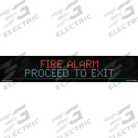 ALPHA LED Message Sign: Indoor/Outdoor, 1 Faces, Wall, 7 2/5 in Overall Ht, 25 1/5 in Overall Wd (MPN 1776851024B)