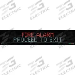 ALPHA LED Message Sign: Indoor/Outdoor, 1 Faces, Wall, 7 2/5 in Overall Ht, 25 1/5 in Overall Wd (MPN 1776851024B)