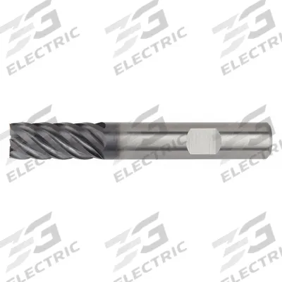WIDIA HANITA Square End Mill: Carbide, AlTiN Coated, 6 Flute, 12 mm Mill Dia, 26 mm LOC - Carbide Square End Mills for Steel & Cast Iron