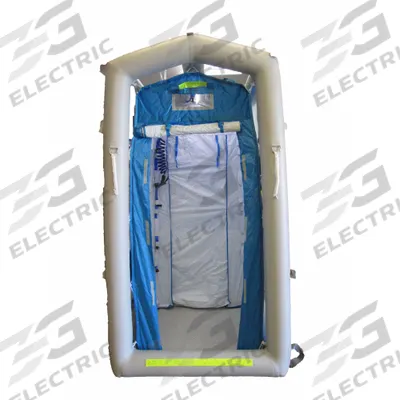 FSI Decontamination Shower: 1 Stations, 7 Spray Heads, Enclosed, Inflatable - Decontamination Showers