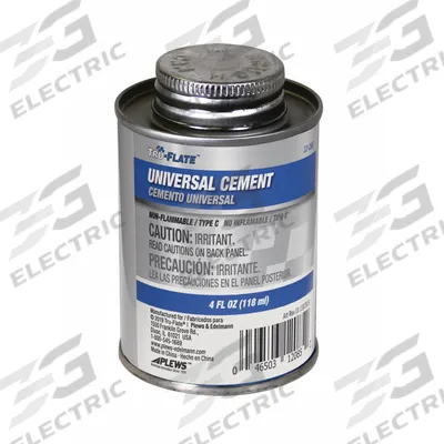 TRU-FLATE Universal Cement: Universal Cement, Liquid, Can, 4 oz Container Size, Universal - Tire Patching & Curing Cements