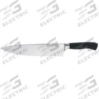 CRESTWARE Chef Knife: Straight, 10 in Overall Lg, Steel Blade, Santoprene Handle, Black Handle (MPN KN131). Key specifications — Brand: CRESTWARE; Blade Material: Steel; Blade Type: Straight; Edge Style: Sharp Edge; Forged/Stamped: Forged; Handle Color: Black; Handle Material: Santoprene; Knife Type: Chef's Knife.