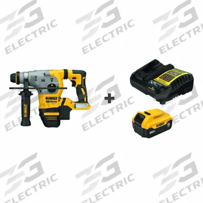 DEWALT Cordless Rotary Hammer: D-Handle, 20V DC, SDS-Plus, 2 1/2 in max, 5.0 Ah - DEWALT Cordless Rotary Hammers