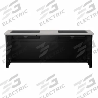 VERSADESK Computer Desk: Wood, Gray Matrix, 0 Drawers, 72 in Overall Wd - Downview Computer Desk