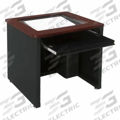 VERSADESK Computer Desk: Wood, Cherry, 0 Drawers, 36 in Overall Wd, 31 in Overall Ht - Downview Computer Desk
