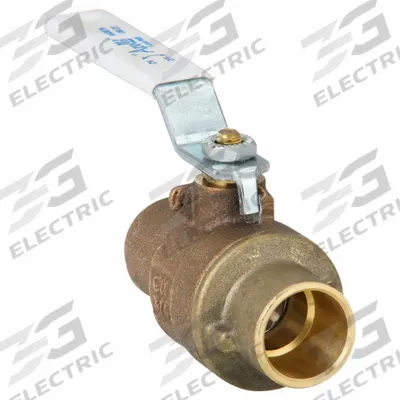 APOLLO Manual Two-Way Ball Valve: 3/4 in Size, Brass/Bronze, Straight, Sweat x Sweat - Bronze Ball Valves