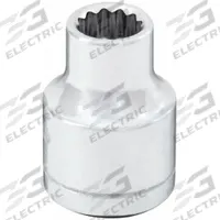 WESTWARD Socket: SAE, 3/8 in Drive Size, 7/16 in Socket Size, 12-Point, Std, Chrome, 1 in Overall Lg (MPN 53YT04). Key specifications — attr1204417: WESTWARD; attr1204392: Chrome.