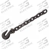 PEERLESS Straight Chain: 3/8 in Trade Size, 80 Chain Grade, Alloy Steel, 7,100 lb Working Load Limit (MPN H3340-5624). Key specifications — Brand: PEERLESS; Hook Type Included: Grab Hook.