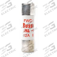 Semiconductor Fuse: FWC Series, Fast-Acting, 12 A, 600 V AC, 700 V DC DC Volt Rating, Non-Indicating (MPN FWC-12A10F). Key specifications — Series: FWC; Brand: BUSSMANN; Voltage Type: AC/DC.