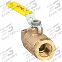 APOLLO Manual Two-Way Ball Valve: 3/4 in, Bronze, Straight, Female SAE x Female SAE, Full Port, PTFE (MPN 7790401). Key specifications — Brand: APOLLO; Handle: Lever.