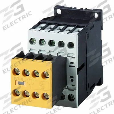 EATON Magnetic Contactor: 3 Poles, 24V DC, 9 A - Safety Contactors