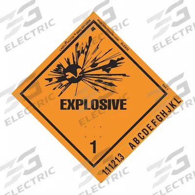LABELMASTER Explosive 1 International,Package Quantity 500: Explosive w//LetterTabs, Vinyl - Class 1: Explosives