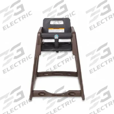 KOALA KARE PRODUCTS High Chairs: Brown, 30 1/4 in Overall Ht, 22 1/4 in Overall Wd - Stackable High Chairs