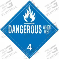 LABELMASTER Dangerous When Wet Placard: Dangerous When Wet, 10 3/4 in x 10 3/4 in, Vinyl, 25 PK (MPN Z-EZ23). Key specifications — Brand: LABELMASTER; Message: Dangerous When Wet.
