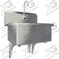 SANI-LAV Scrub Sink: 1 Stations, 10 1/2 in Bowl Dp, 22 in Bowl Lg, 16 1/2 in Bowl Wd, 1 Faucet Holes (MPN 531A). Key specifications — Includes Side Splash: Side Splash Not Included; Series: Scrub Sinks; Brand: SANI-LAV; Power Source: AC Powered.