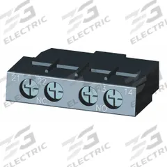 SIEMENS Auxiliary Contact Block: 1NO/1NC (MPN 3RV29011E). Key specifications — Brand: SIEMENS; Compatible with Series: SIRIUS 3RV2 Motor Starter Protectors.