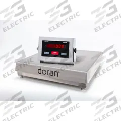 DORAN Industrial Bench Scale: 24 in x 24 in, IP69K, Corded Remote, 250 lb Wt Capacity - Imperial (MPN 7250XL/2424). Key specifications — Connection Ports: Wired Ethernet; Readability: 20 g/0.05 lb/1 oz; Brand: DORAN; Weighing Surface Material: 304 Stainless Steel.