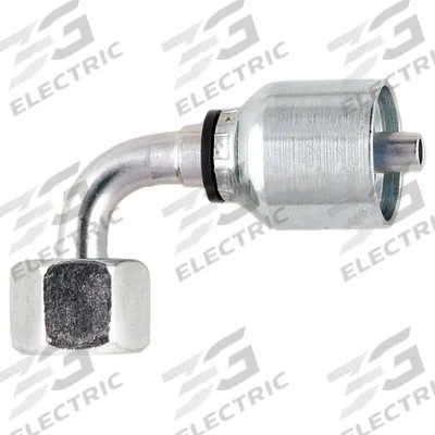 PARKER Hydraulic Crimp Fitting: Steel x Steel, 90° Elbow, -10 For Hose Dash Size - Parker Crimp Hydraulic Hose Fittings with BSPP Connection