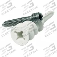 APPROVED VENDOR Wall Anchor Kit: 1 53/64 in Overall Lg, #10-24 Thread Size, Stainless Steel, Plain (MPN ZA0525-KIT). Key specifications — Compatible Material: Drywall; Includes Screw: Yes; Material Grade/Class: Nylon; System of Measurement: Inch; Color: White; Brand: APPROVED VENDOR; Finish Type: Plain.