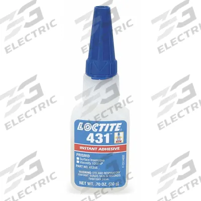 LOCTITE Instant Adhesive: 431, Plastics, 0.7 fl oz, Bottle, Clear, Thin Liquid - Instant Adhesives for Plastics