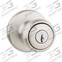 KWIKSET Door Knob Lockset: Office Knob Locksets, Nickel (MPN 400T-15-6AL-RCS). Key specifications — Lockset Style: Rose.