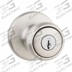 KWIKSET Door Knob Lockset: Office Knob Locksets, Nickel (MPN 400T-15-6AL-RCS). Key specifications — Lockset Style: Rose.