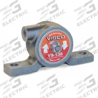 VIBCO Pneumatic Vibrator: 75 lbf, 10,500 vpm, 1/8 in NPT, VS, 67 dBA, Cast Iron, Continuous (MPN VS-130). Key specifications — attr671163: 67 dBA; attr671170: 75 lbf @ 80 psi; attr671165: 8,000 vpm @ 60 psi; attr671184: 1/8 in; attr671185: NPT; attr671203: Yes; attr671175: VIBCO.