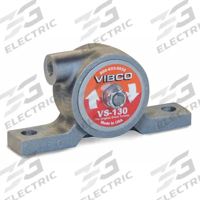 VIBCO Pneumatic Vibrator: 75 lbf, 10,500 vpm, 1/8 in NPT, VS, 67 dBA, Cast Iron - General Purpose Turbine & Ball Vibrators