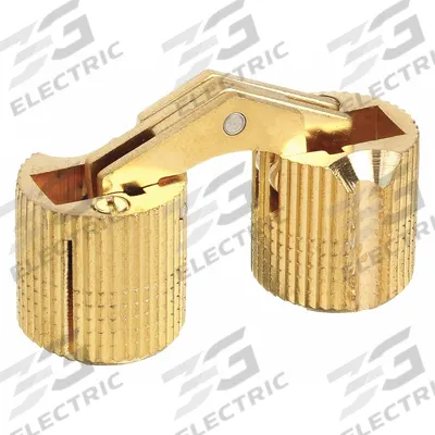 SOSS Hidden Barrel Hinge: Brass, 21/32 in Leaf Ht, 5/8 in Leaf Wd - Concealed Barrel Hinges