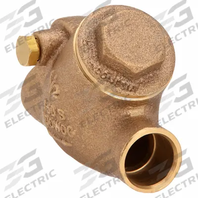 MILWAUKEE VALVE Swing Y Check Valve: Swing, Y-Style Valve Body, 1/2 in Pipe Size, Sweat x Sweat - Bronze Y Swing Check Valves