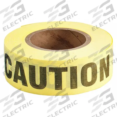 APPROVED VENDOR Barricade Tape: 200 ft Lg, 2 in Wd, Caution Legend, Cotton - General Caution Messaging Barrier Tape