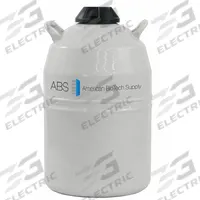 AMERICAN BIOTECH SUPPLY Liquid Dewar: 20 L Capacity, 14 1/2 in Overall Dia, 24 1/2 in Overall Ht (MPN ABS LD 20). Key specifications — Brand: AMERICAN BIOTECH SUPPLY; Material: Aluminum.