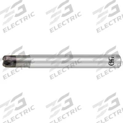 OSG Corner Radius End Mill: Carbide, WXS Coated, 4 Flute, 3 mm Mill Dia, 1.3 mm LOC - High-Feed Carbide Corner-Radius End Mills for Hardened Materials