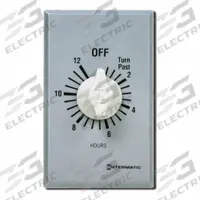 INTERMATIC Spring-Wound Timer: 12 hr Max, SPDT, 277V AC, Wall Plate Included, Silver (MPN FF312H). Key specifications — Brand: INTERMATIC; Includes Hold: No Hold Included.